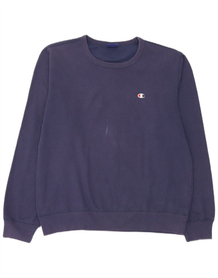 Champion Mens Sweatshirt Jumper XL Navy Blue Cotton