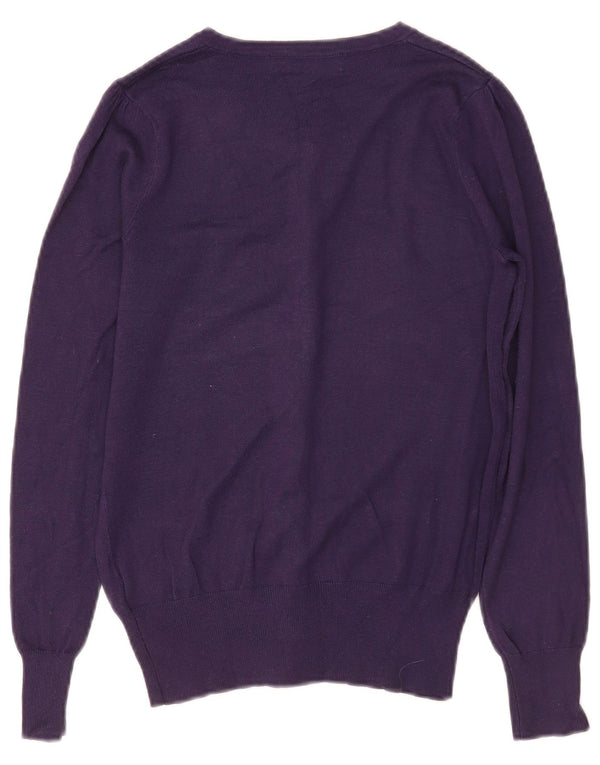 Marks & Spencer Womens Cardigan Sweater UK 8 Small Purple Viscose