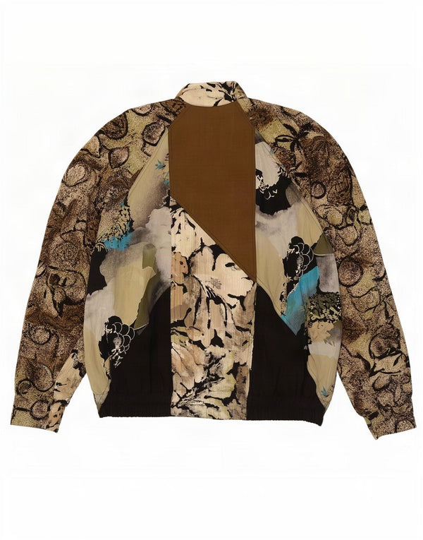 Gerry Weber Womens Oversized Bomber Jacket EU 40 Medium Khaki Floral Modal
