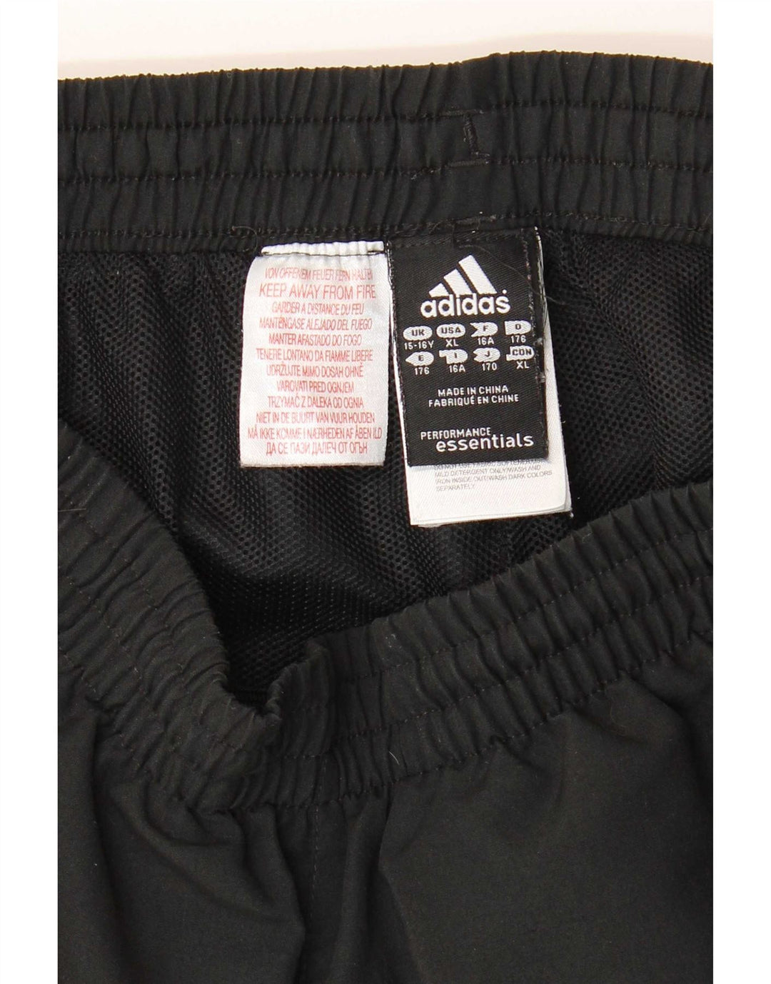 Adidas Boys Sport Shorts 15-16 Years Black Polyester