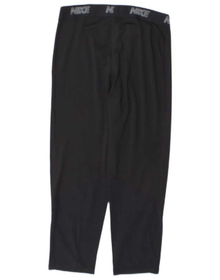Nike Womens Dri Fit Graphic Capri Leggings UK 14 Large  Black Polyester