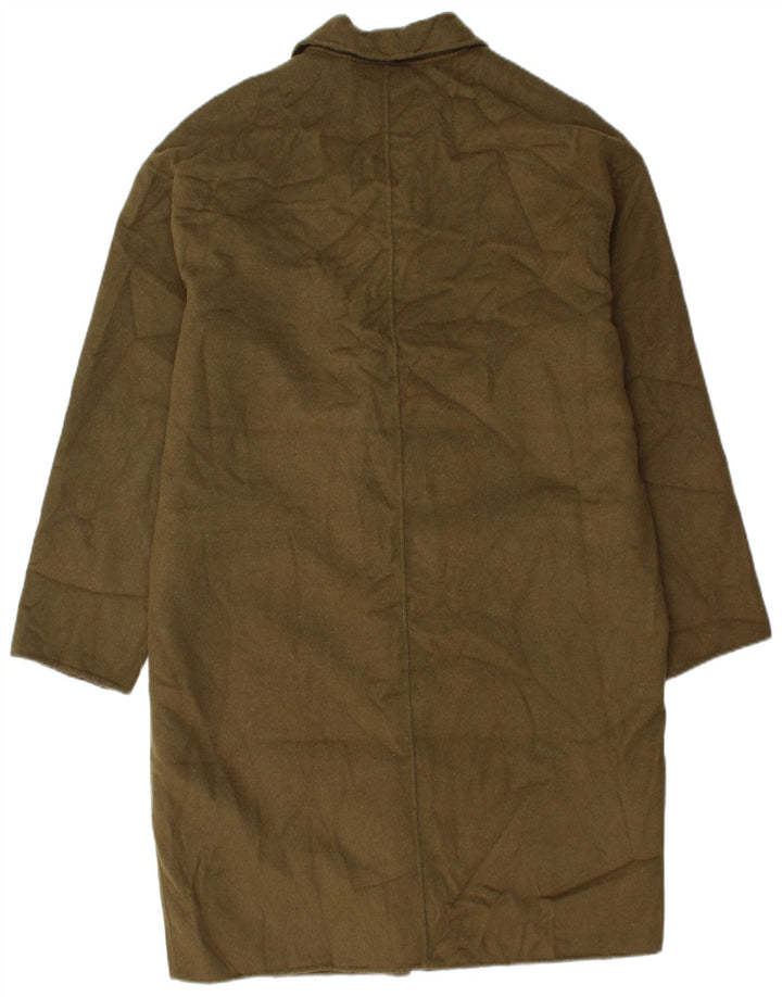 Zara Womens Oversize Overcoat UK 16 Large Kaki Laine