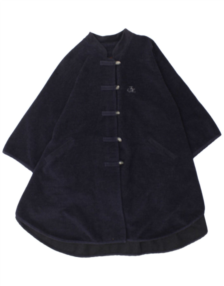 Fort & Madox Dame Poncho Coat UK 40 Large Navy Blue