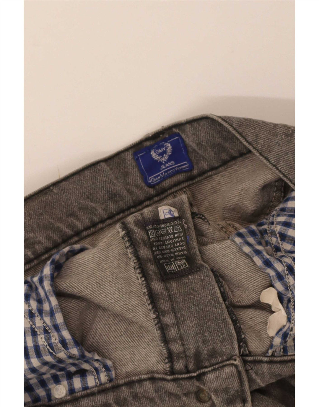 Gianmarco Venturi Mens Straight Jeans W32 L34 Grey Cotton