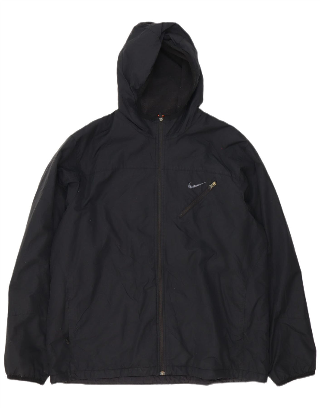 Nike Mens Hooded Tracksuit Top Jacket UK 46/48 XL Black Polyester