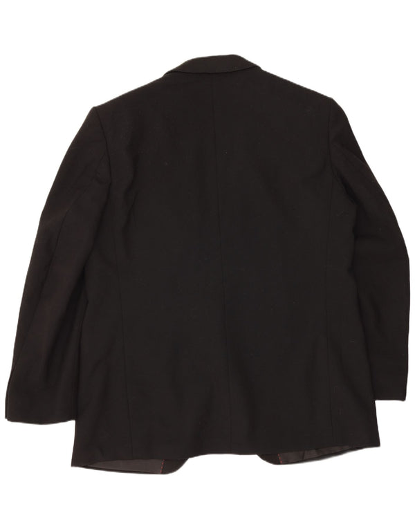 Giacca blazer da uomo a 1 bottone Wilvorst UK 40 grande lana vergine nera
