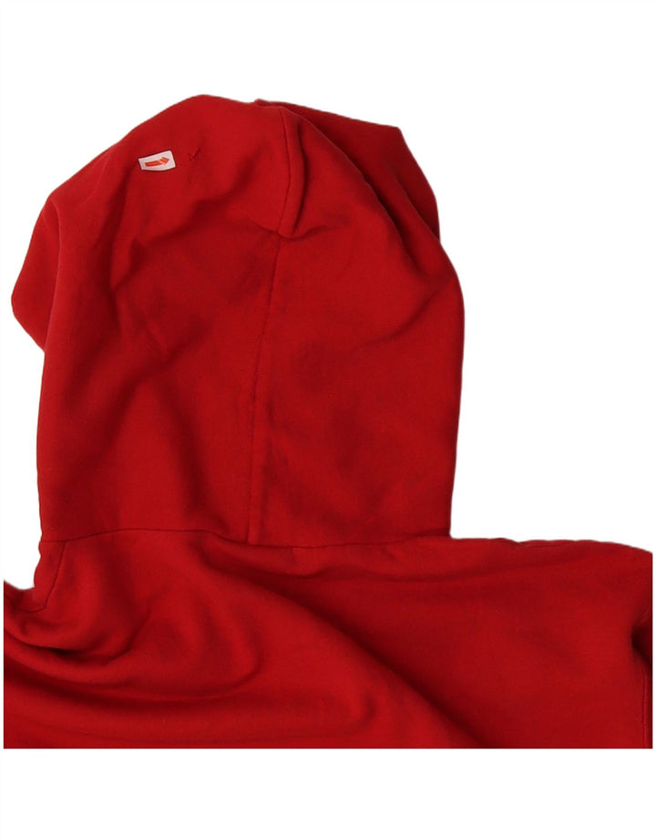 CHAMPION Mens Graphic Hoodie Jumper Medium Red Cotton