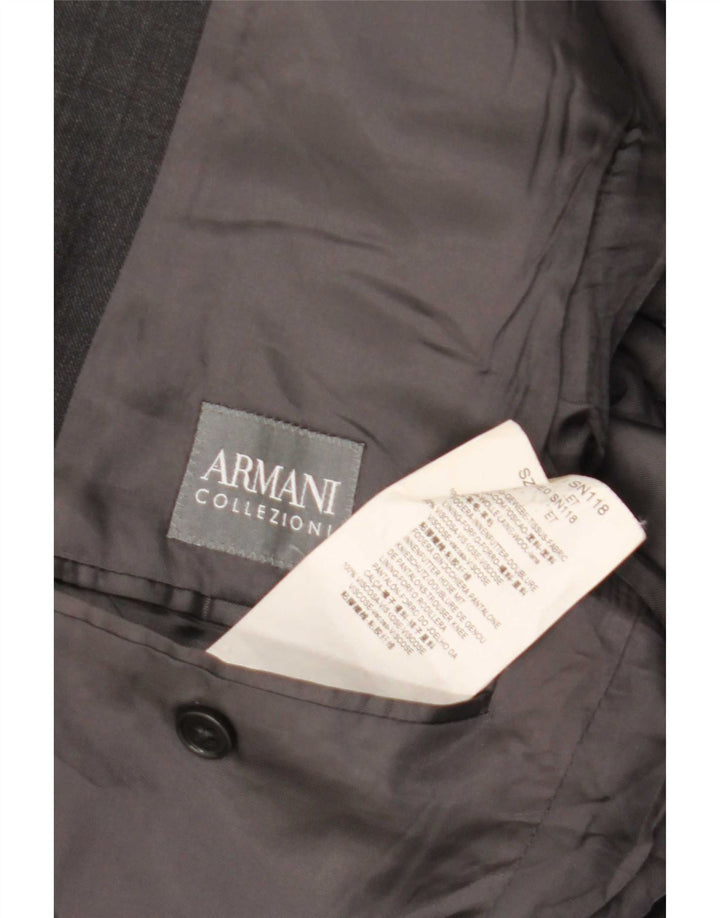 Armani Collezioni Mens 2 Button Blazer Jacket IT 50 Large Grey Wool