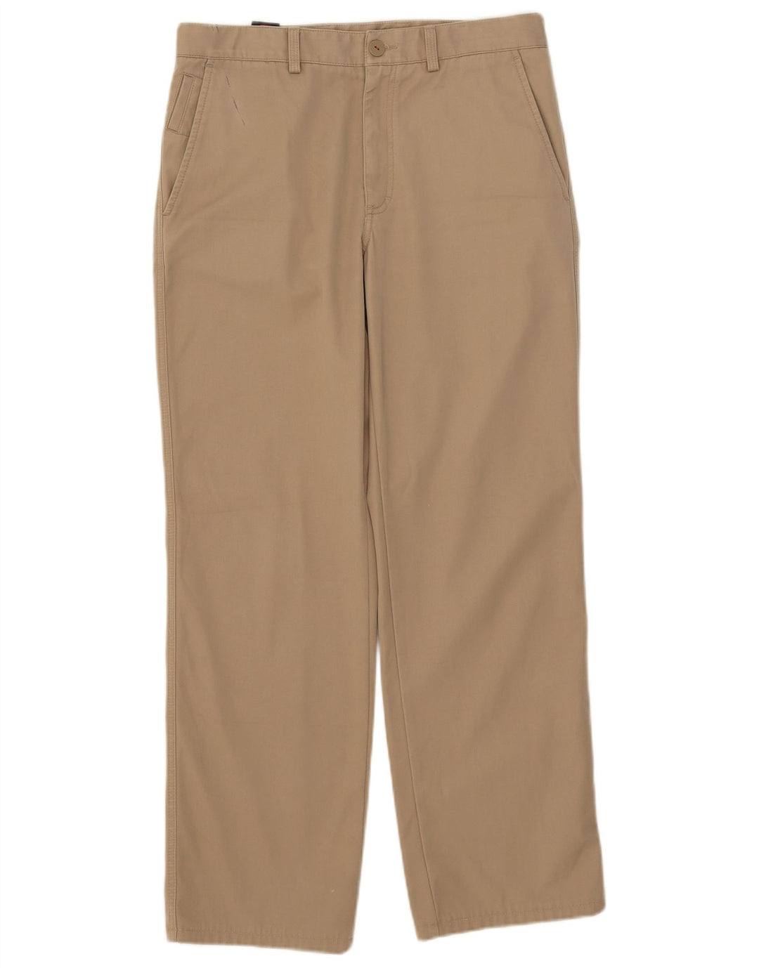 Avirex Mens Straight Chino Trousers W33 L29 Beige Polyester