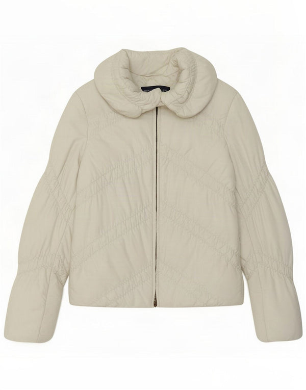 Trussardi Jeans Damen wattierte Jacke IT 40 Small White Polyester