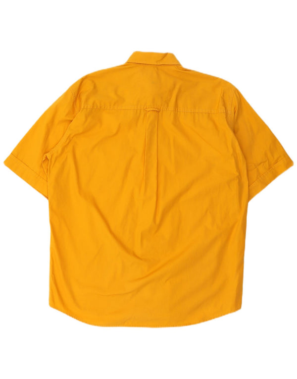 Marlboro Classics Mens Short Sleeve Shirt Medium Yellow Cotton