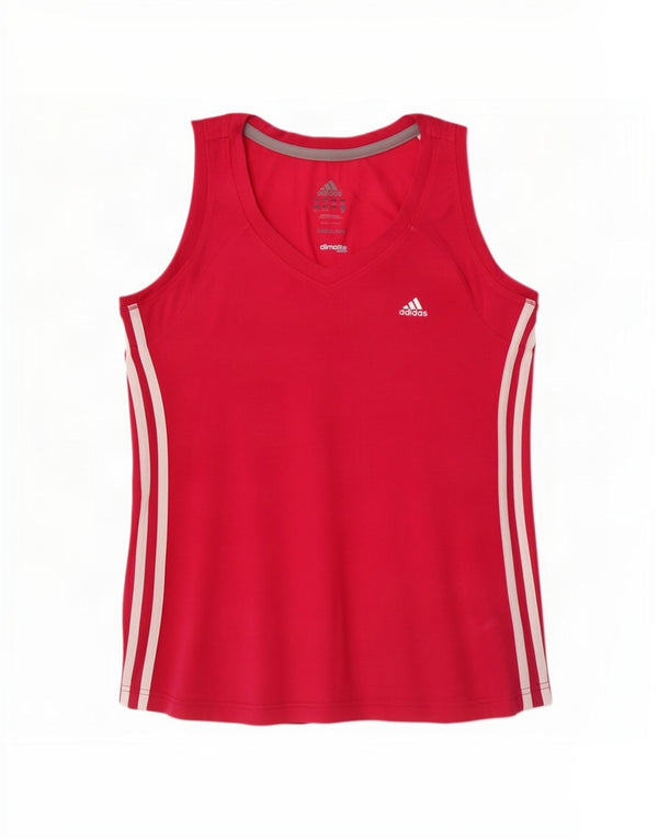 Adidas Womens Climalite Vest Top UK 8/10 Small Pink Cotton