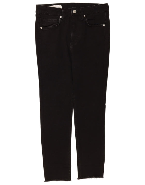 Zara Womens Crop Slim Jeans EU 36 XS W26 L24 Μαύρο βαμβακερό