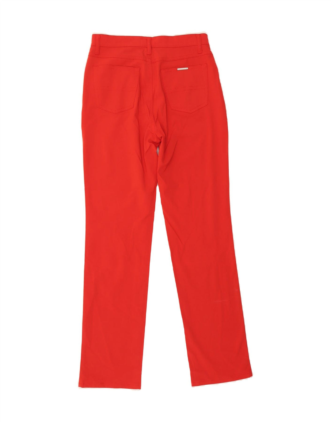 TRUSSARDI Womens Slim Casual Trousers W28 L31 Red Polyamide Vintage Trussardi and Second-Hand Trussardi from Messina Hembry 