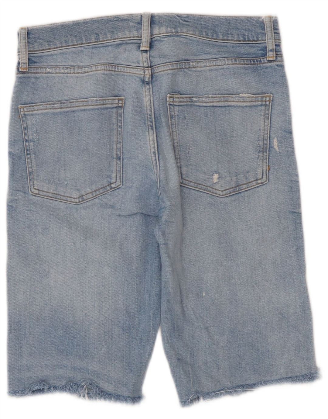 Zara Womens Distressed Denim Shorts EU 36 XS W26  Blue