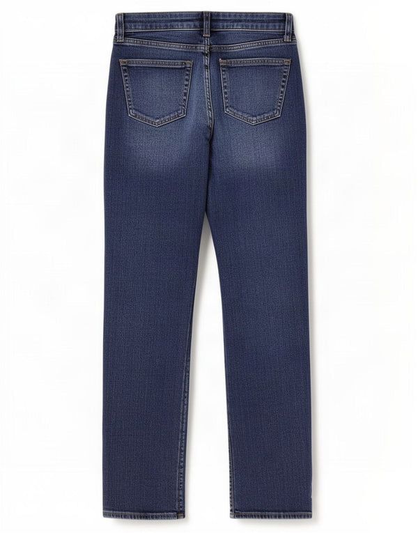 Zara Vaqueros rectos para mujer EU 38 Small W28 L33 Algodón azul