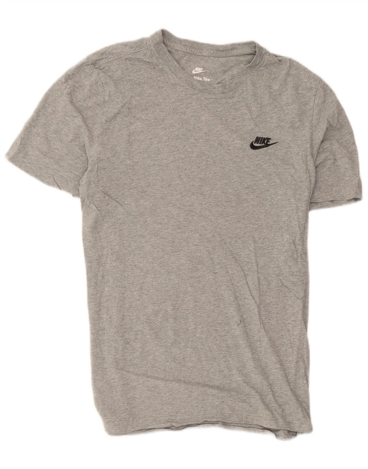 Nike T-Shirt Top UK 14 Medium Grå Bomuld
