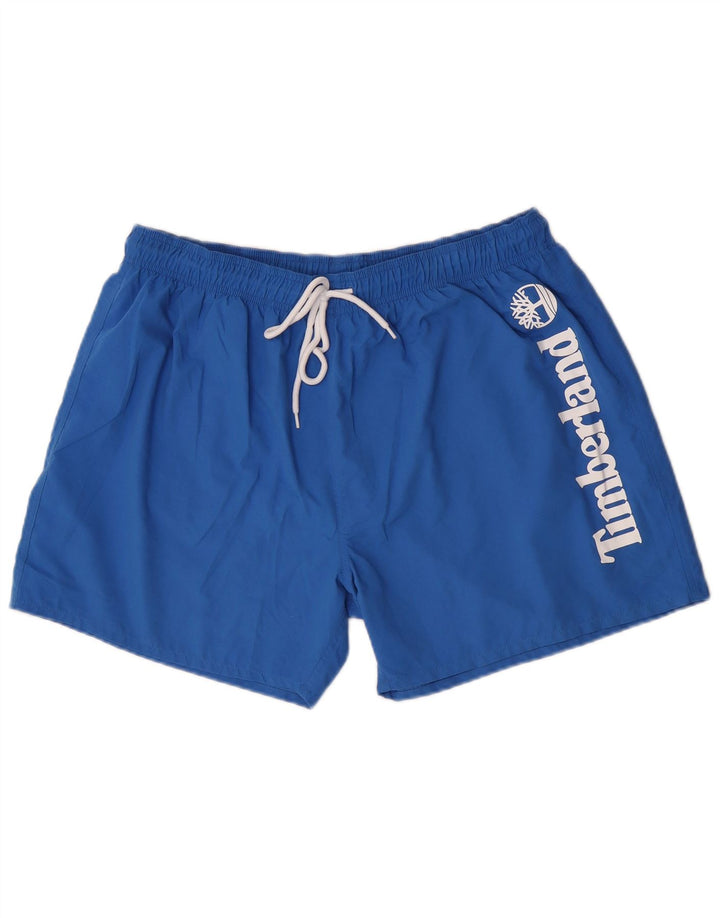 Timberland Herren Badeshorts mit Grafik, Größe L, Blau, Polyester