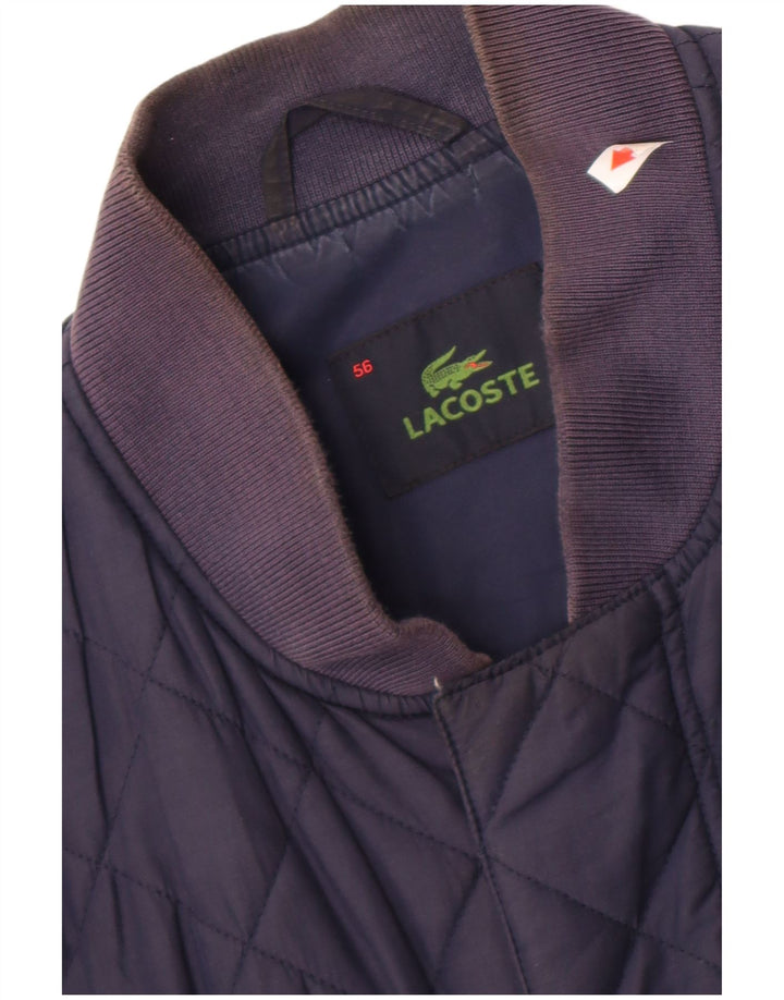 Lacoste muška prošivena jakna IT 56 3XL tamnoplavi poliester