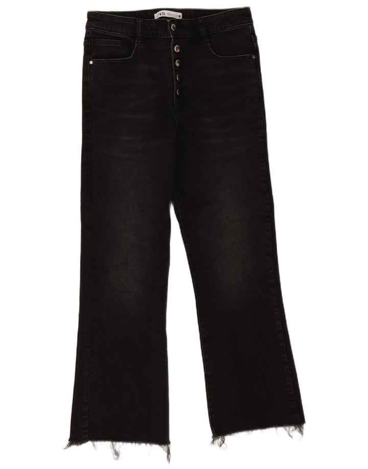 Blugi Zara Femei Bootcut EU 40 Medium W30 L26 Bumbac Negru