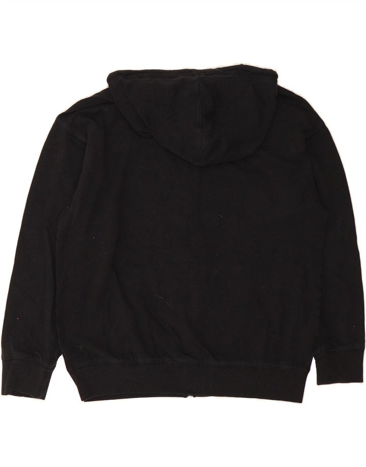 EDDIE BAUER Womens Oversized Zip Hoodie Sweater UK 14 Medium Black Cotton Vintage Eddie Bauer and Second-Hand Eddie Bauer from Messina Hembry 