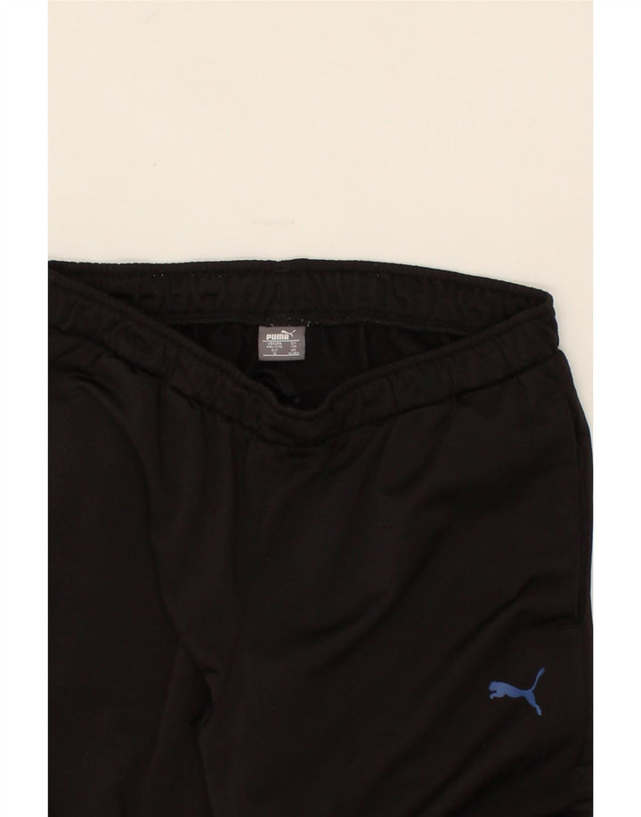 PUMA Boys Tracksuit Trousers 15-16 Years 2XL Black Polyester Vintage Puma and Second-Hand Puma from Messina Hembry 