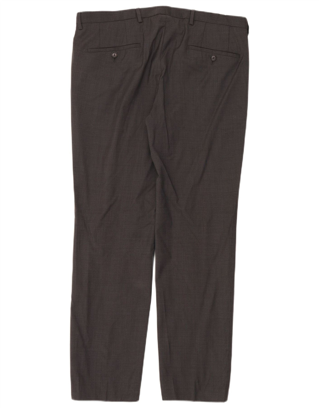 Hugo Boss Mens Straight Suit Trousers IT 48 Medium W34 L30 Grey Gingham