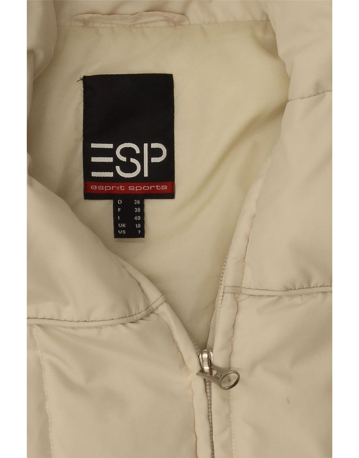 ESPRIT Womens Padded Gilet UK 10 Small  Beige Polyamide Vintage Esprit and Second-Hand Esprit from Messina Hembry 