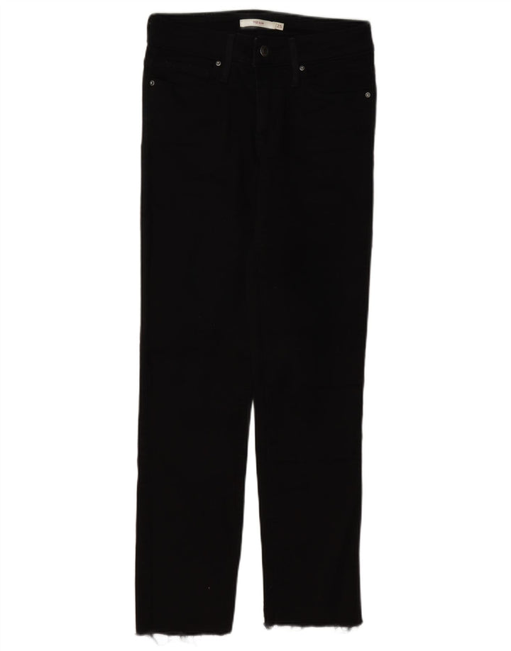 Levi's Womens 712 Slim Jeans W25 L27 Black Cotton