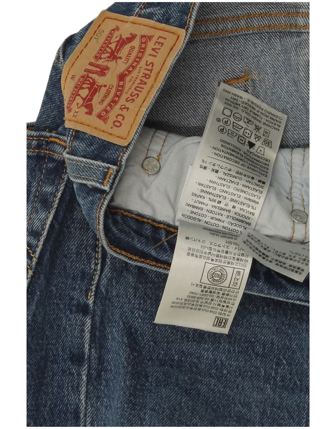 Levi's Herre 501 Straight Jeans W30 L30 Blå Bomuld