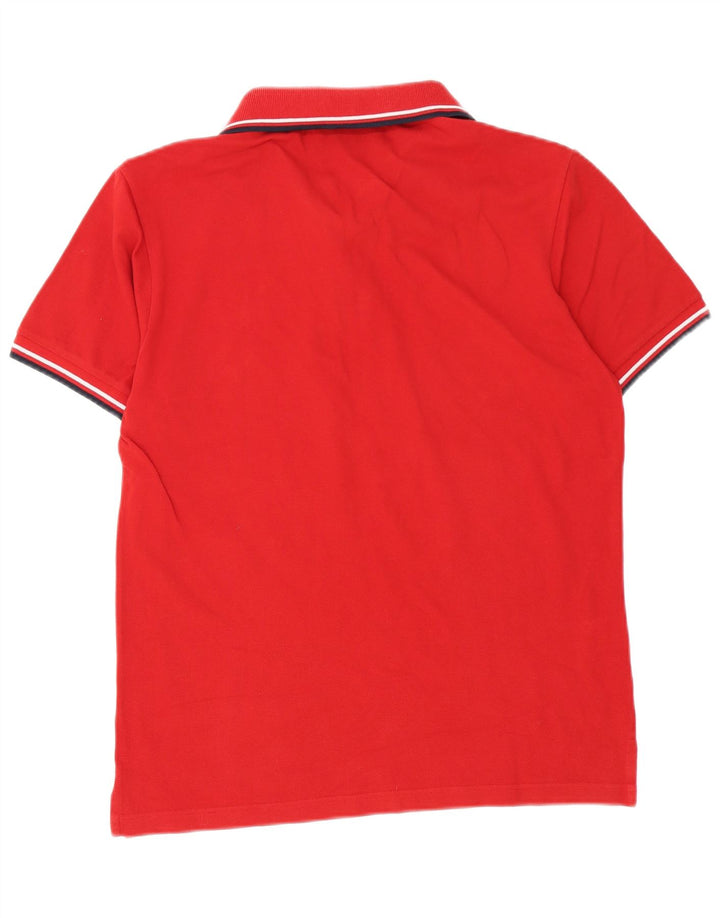 Fred Perry Mens Polo Shirt Medium Red Striped Cotton