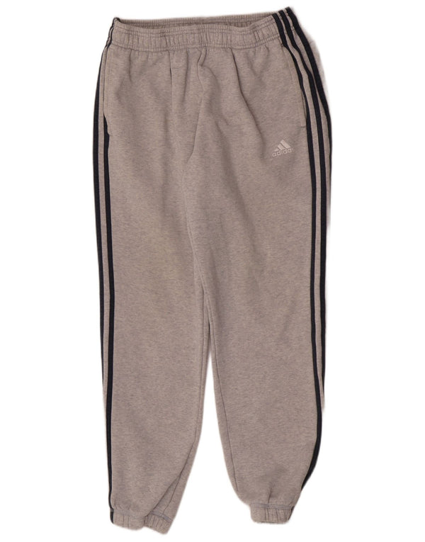 Adidas Pantalon de survêtement pour femme Joggers UK 12 Gris moyen en coton moucheté