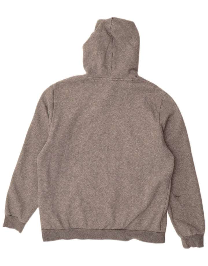 Puma Mens Graphic Hoodie Jumper Large Grey Cotton