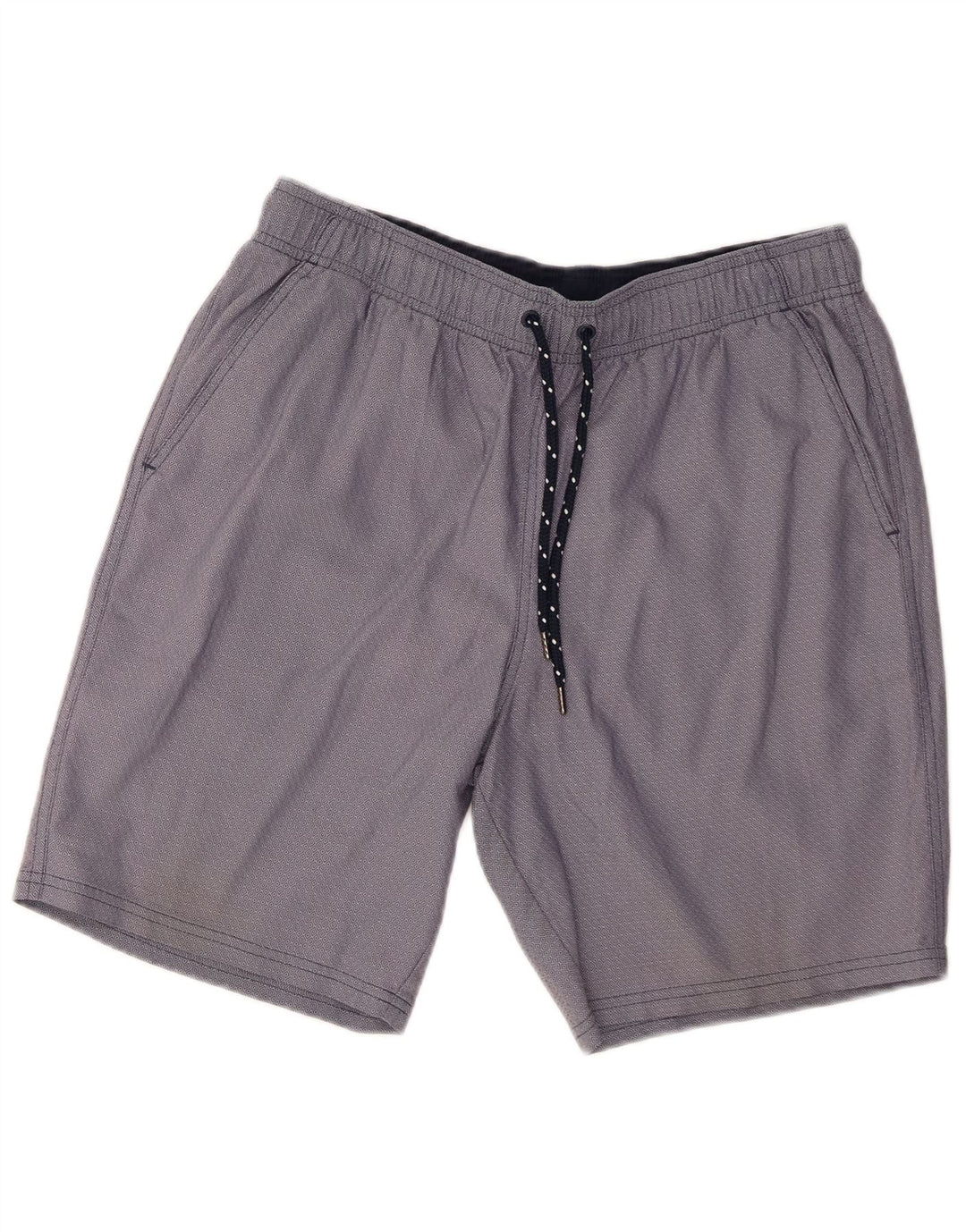 Marks & Spencer Mens Sport Shorts Medium Navy Blue Geometric Cotton