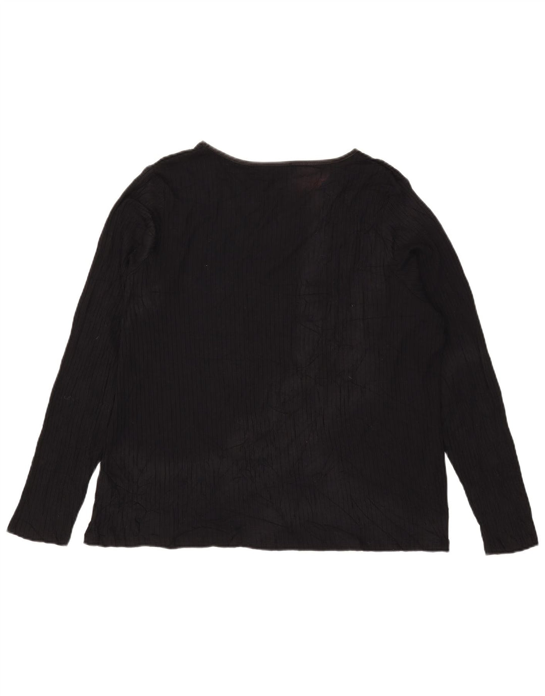 Marks & Spencer Womens Top Long Sleeve UK 24 4XL  Black Viscose