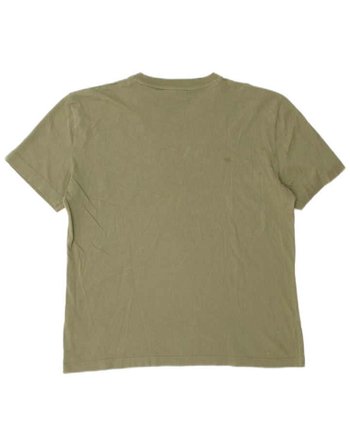 Calvin Klein Mens Graphic T-Shirt Top Medium Khaki Cotton