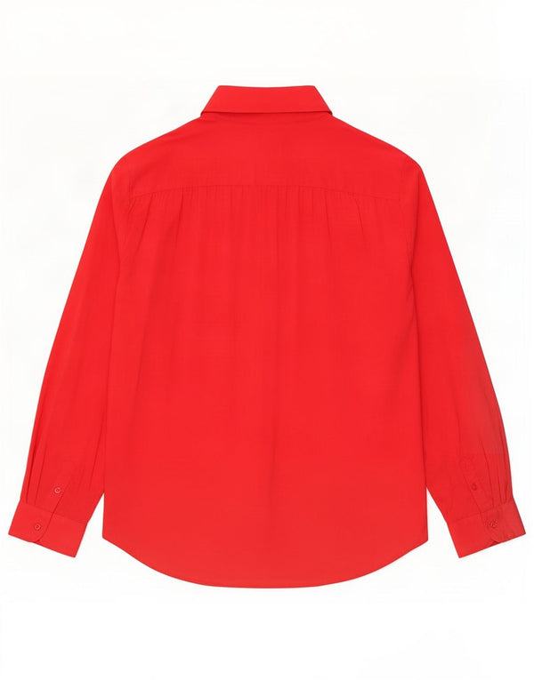 Camisa Benetton Mulher UK 18 XL Viscose Vermelha