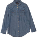 SUPERDRY Womens Denim Shirt UK 8 Small Blue Cotton