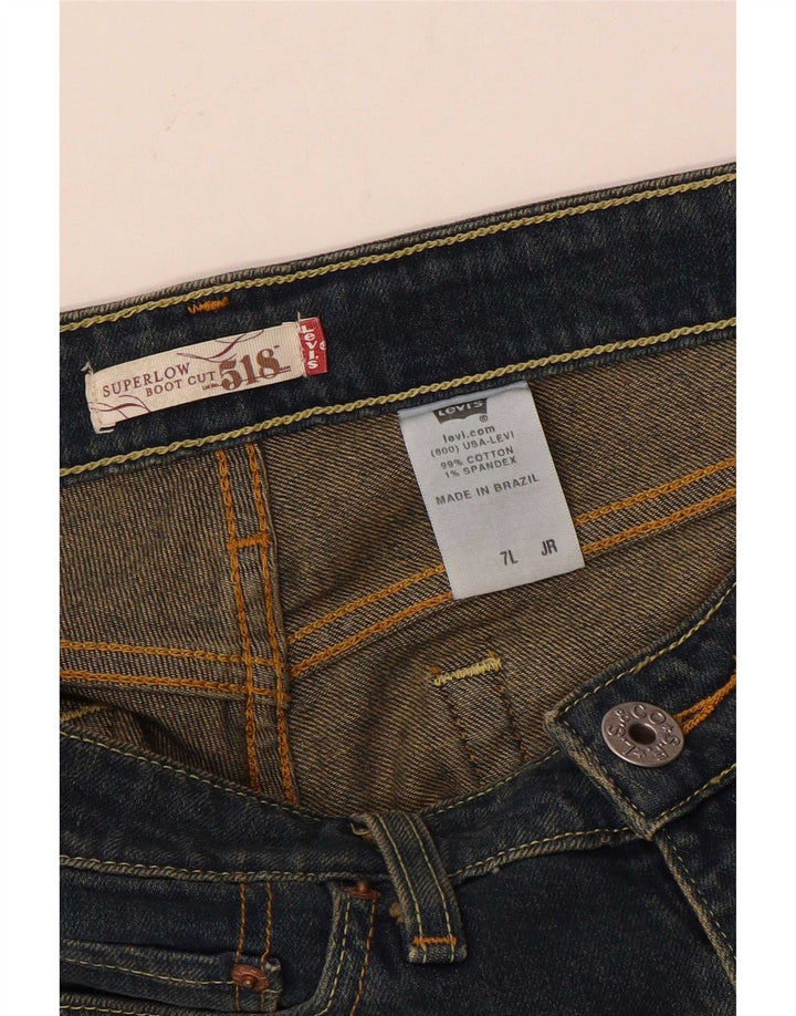 Levi's Womens 518 Super Low Bootcut Jeans US 7 Medium W30 L32 Blue Cotton