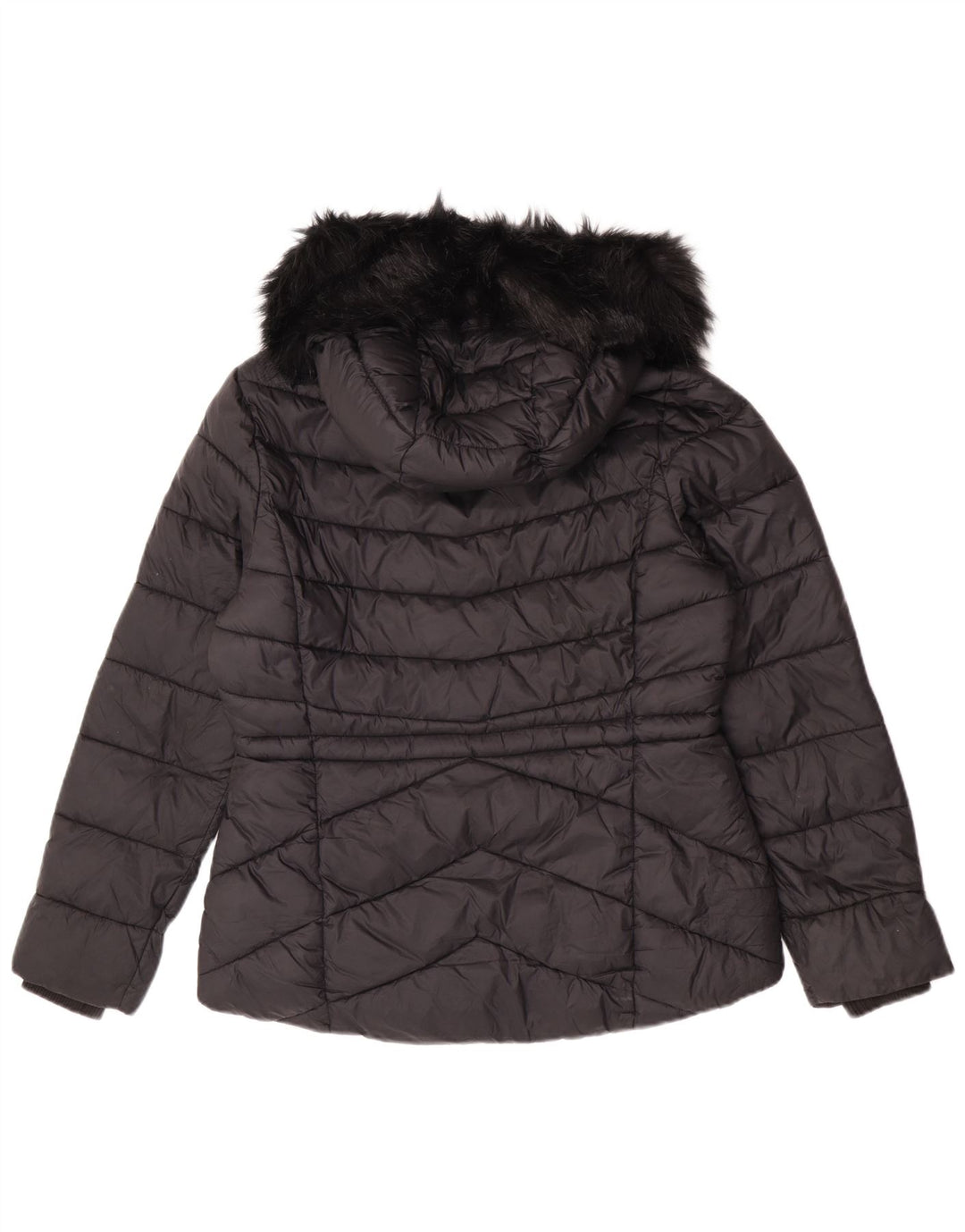 Barbour Womens Hooded Padded Jacket UK 14 Large Black Polyamide