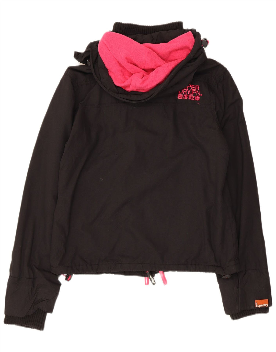 Superdry Damen Graphic Windjacke UK 14 Medium Schwarz