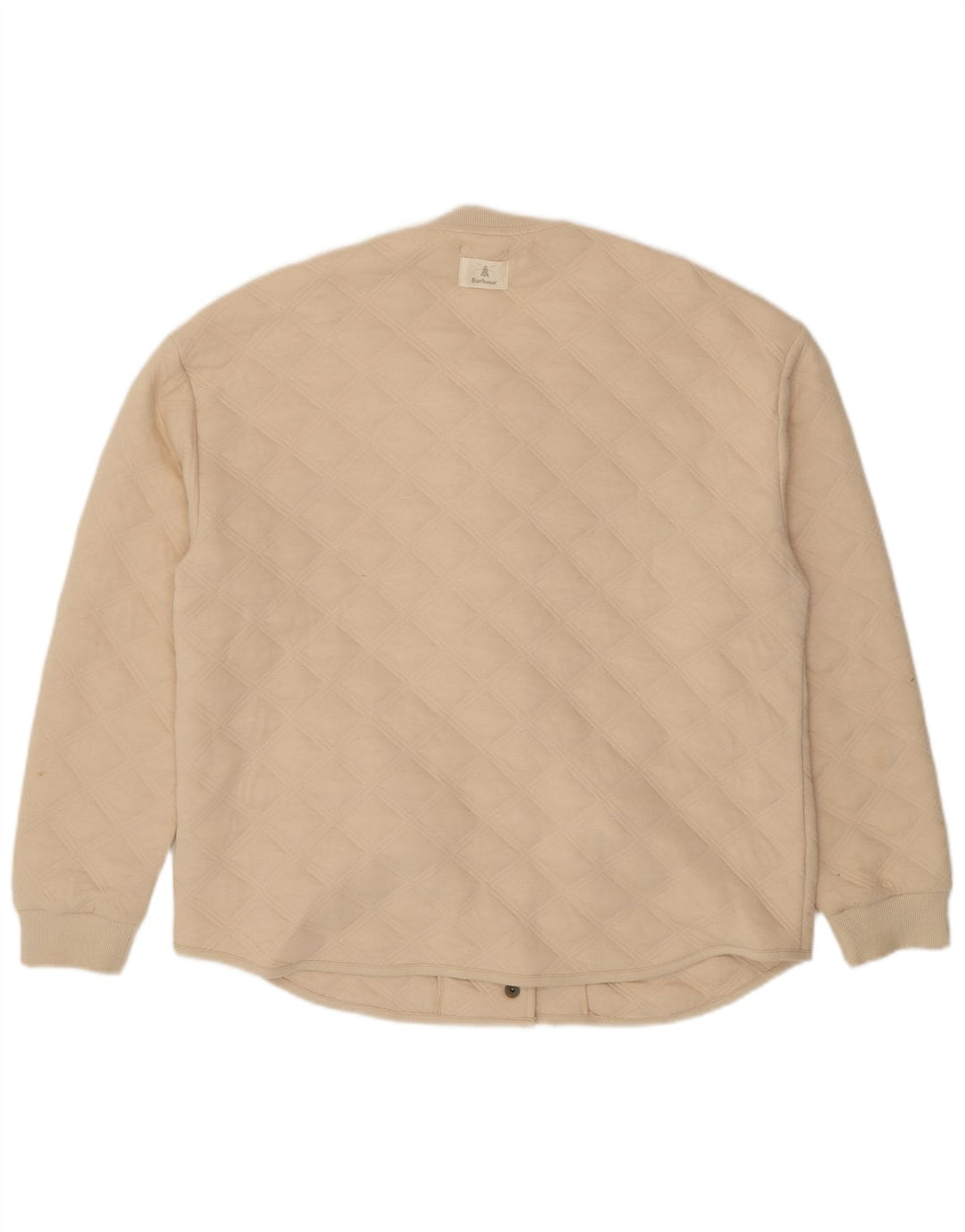 Barbour Veste matelassée surdimensionnée pour femme UK 10 Petit coton beige