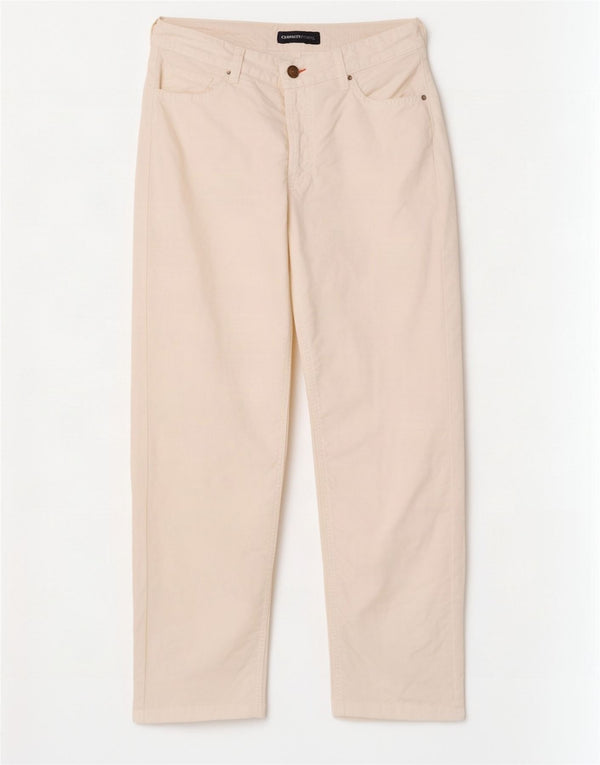 Cerruti 1881 Mens Straight Casual Trousers W32 L28 White Linen