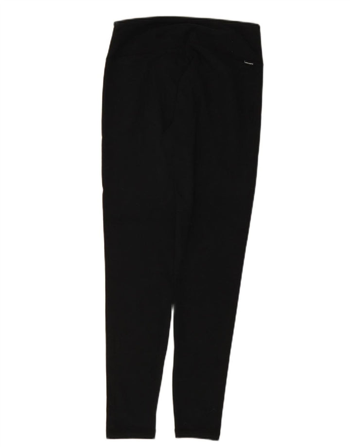 CONVERSE Womens Graphic Leggings UK 8 Small  Black Cotton