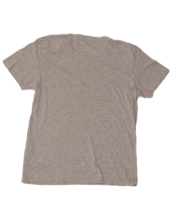 Jack & Jones Mens Regular Fit Graphic T-Shirt Top XL Grey Flecked Cotton