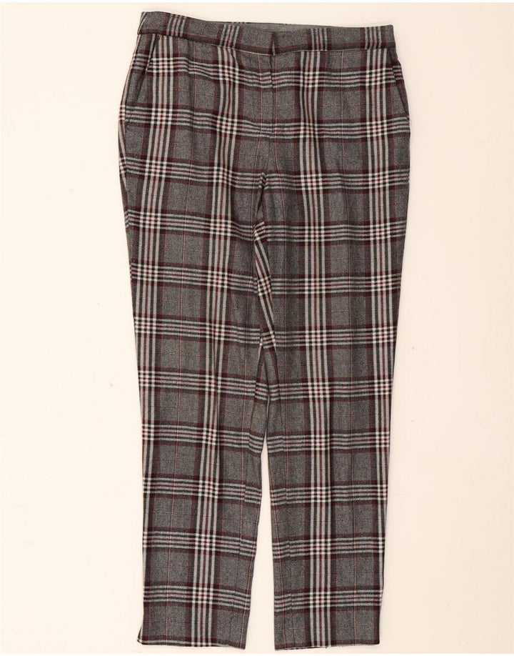 Massimo Dutti Womens Chino Trousers EU 40 Medium W30 L29 Grey Check