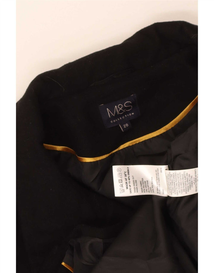 Женский бомбер Marks & Spencer UK 20 2XL, черный полиэстер