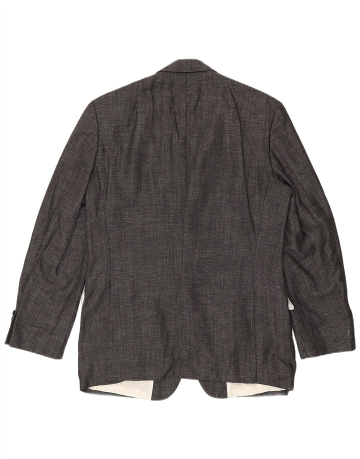 Hugo Boss Herre 2-knaps blazerjakke EU 50 Large Grey Virgin Wool