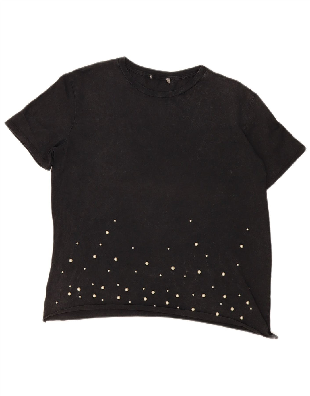 Vintage Womens T-Shirt Top UK 14 Large Black