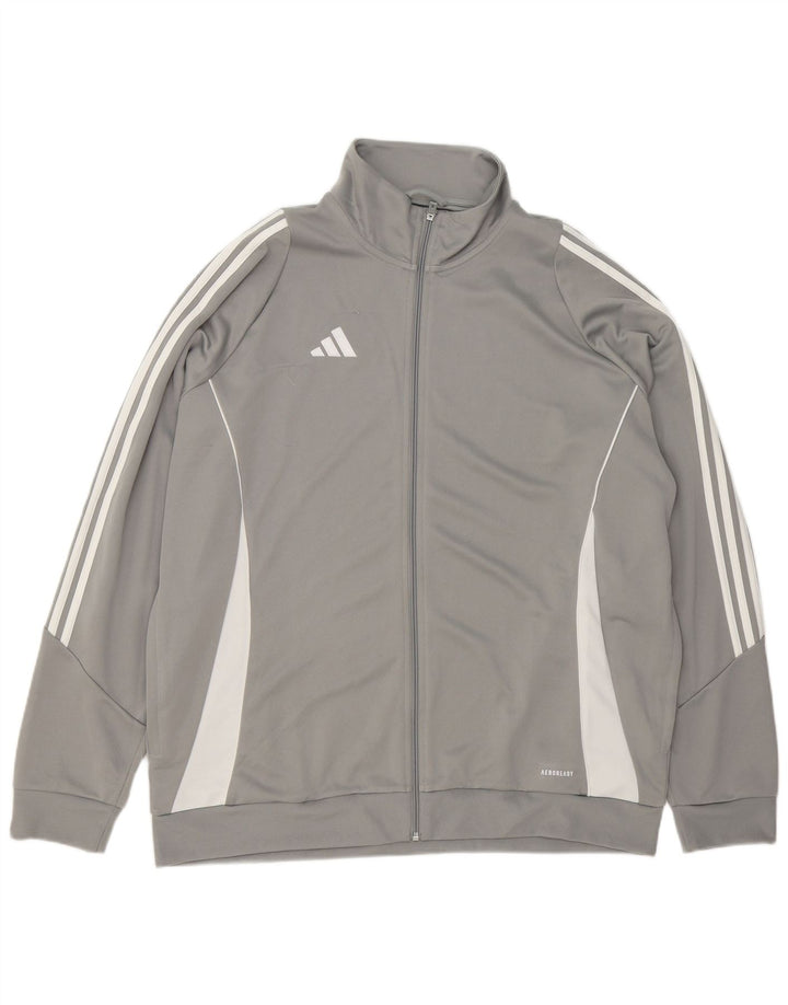 Adidas Herre Aeroready Træningsdragt Top Jakke 2XL Grå Colourblock Polyester